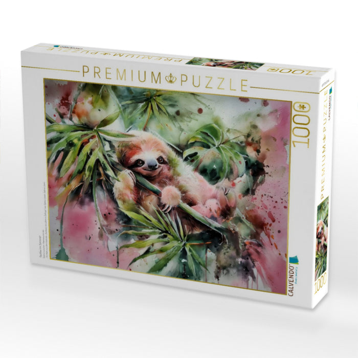 Faultier im Sommer - CALVENDO Foto-Puzzle'