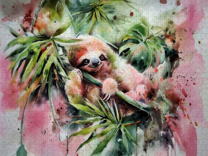 Faultier im Sommer - CALVENDO Foto-Puzzle'