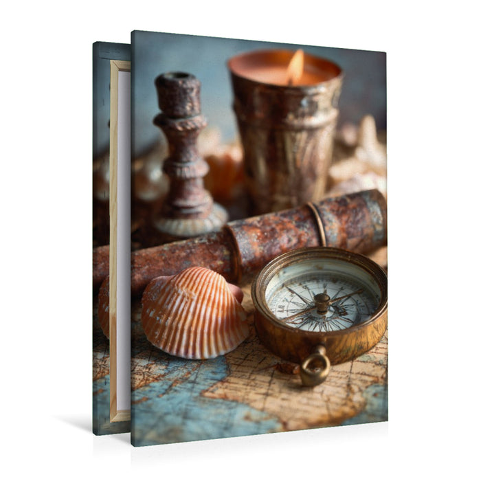 Premium Textil-Leinwand Jede Welle erzählt vom Menschlichen, unendlich und unerbittlich