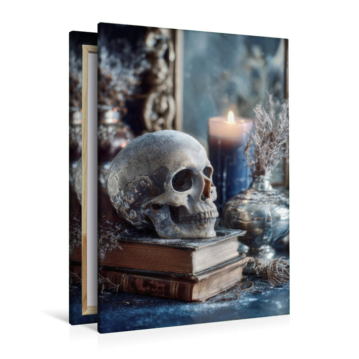 Premium Textil-Leinwand Der Frost küsst die Zeit und alles Leben hält den Atem an