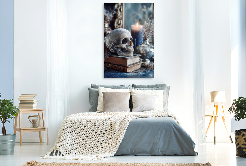 Premium Textil-Leinwand Der Frost küsst die Zeit und alles Leben hält den Atem an