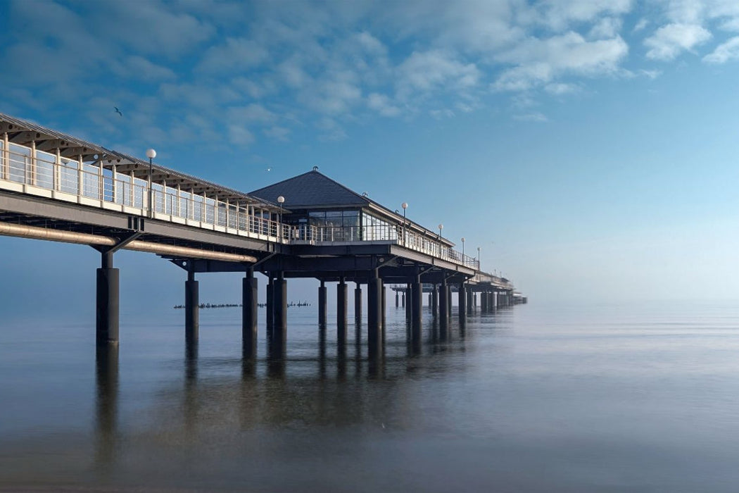 Premium Textil-Leinwand Seebrücke in Heringsdorf