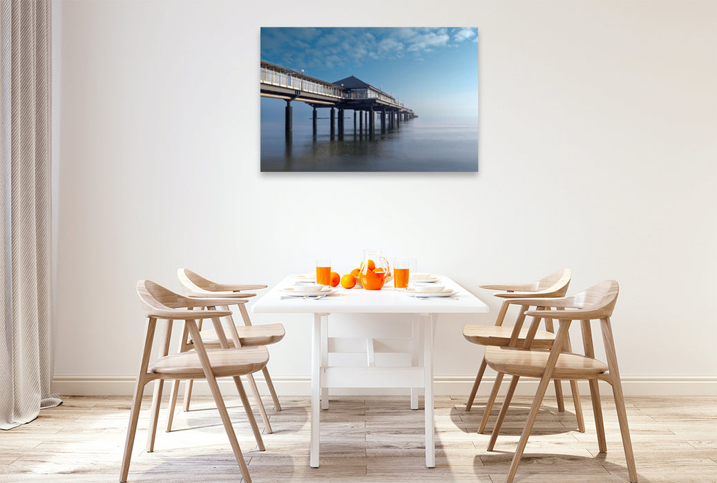 Premium Textil-Leinwand Seebrücke in Heringsdorf