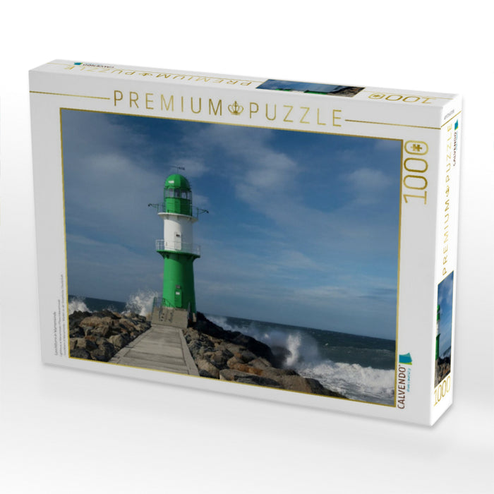 Leuchtturm in Warnemünde - CALVENDO Foto-Puzzle'