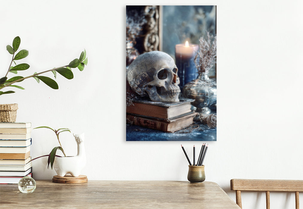 Premium Textil-Leinwand Der Frost küsst die Zeit und alles Leben hält den Atem an