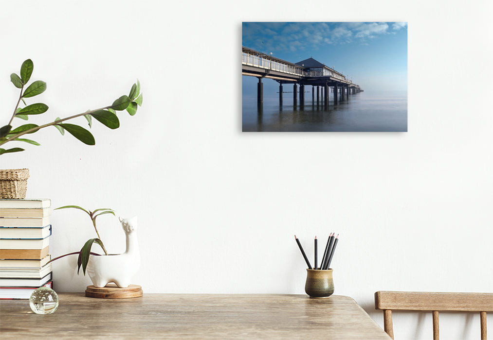 Premium Textil-Leinwand Seebrücke in Heringsdorf