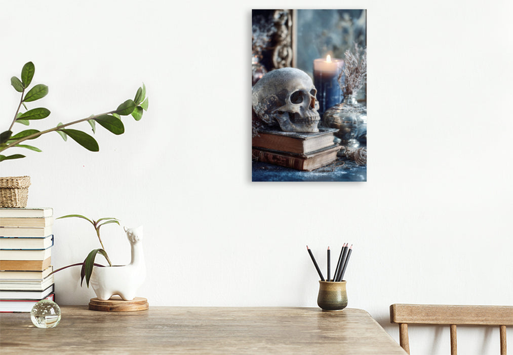 Premium Textil-Leinwand Der Frost küsst die Zeit und alles Leben hält den Atem an