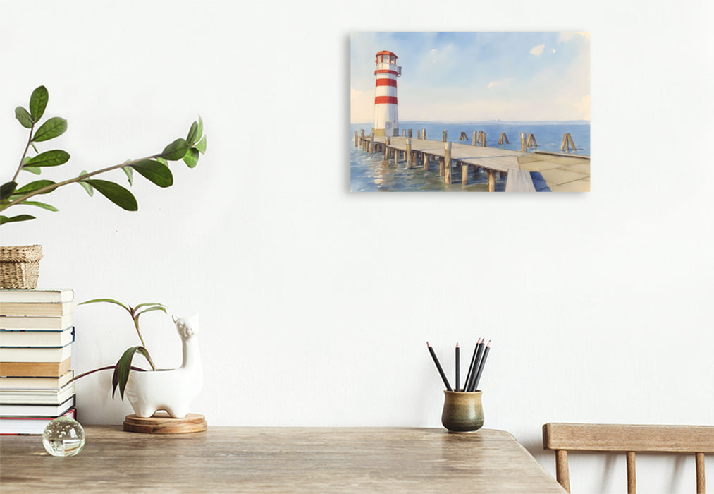 Premium Textil-Leinwand Blick über den Neusiedler See