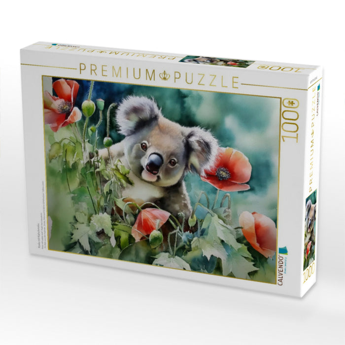 Koala mit Klatschmohn - CALVENDO Foto-Puzzle'