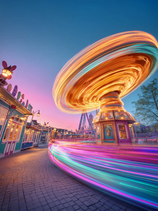 Sanfte Pastelltöne malen die Nacht – ein Ostergruß aus fließendem Licht - CALVENDO Foto-Puzzle'