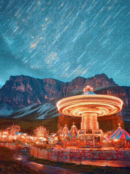 Am Rande der Welt tanzt das Licht mit den Sternen - CALVENDO Foto-Puzzle'