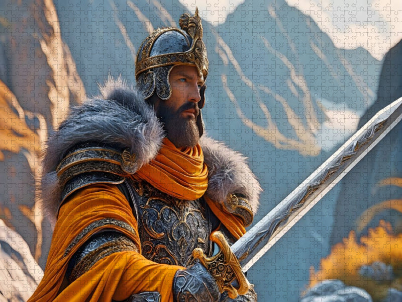 Edler Ritter im Kampf gegen die Dunkelheit - CALVENDO Foto-Puzzle'