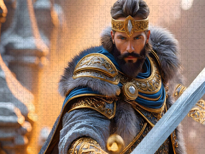 Magisches Schwert - Magie und Stahl vereint im Kampf - CALVENDO Foto-Puzzle'