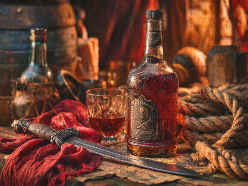 Rum, Stahl und Sünde ist die Währung der Nacht - CALVENDO Foto-Puzzle'