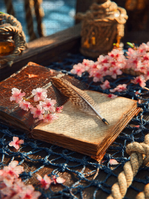 Frühlingslicht trifft auf die Karte verlorener Wege - CALVENDO Foto-Puzzle'