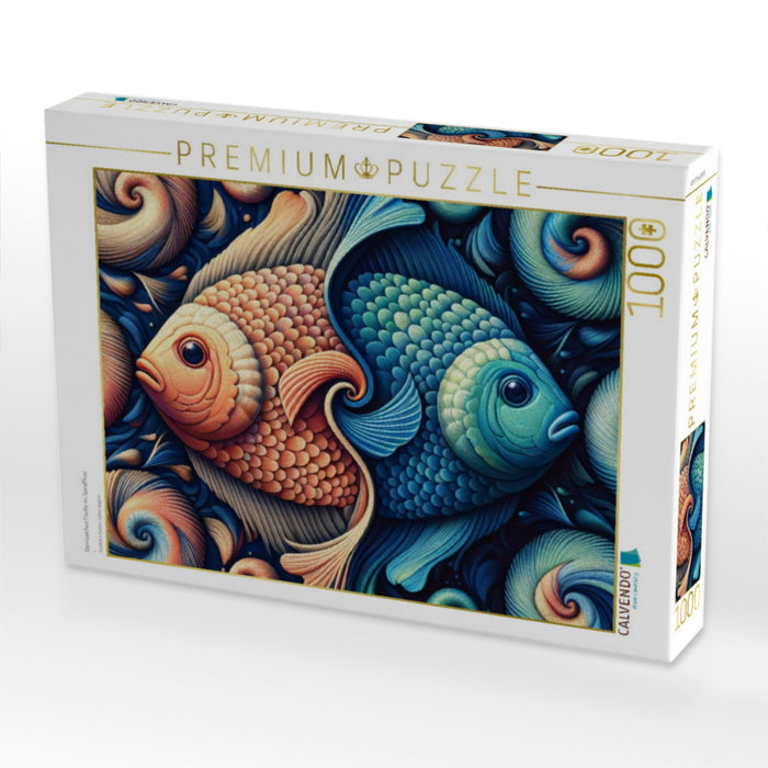 Sternzeichen Fische im Spiralfluss - CALVENDO Foto-Puzzle'