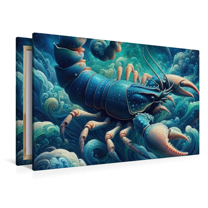 Premium Textil-Leinwand Sternzeichen Skorpion der Tiefen