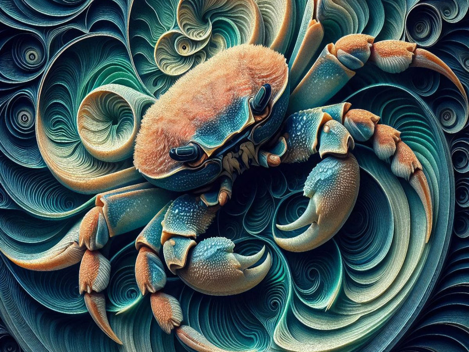 Sternzeichen Krebs im Spiralmeer - CALVENDO Foto-Puzzle'