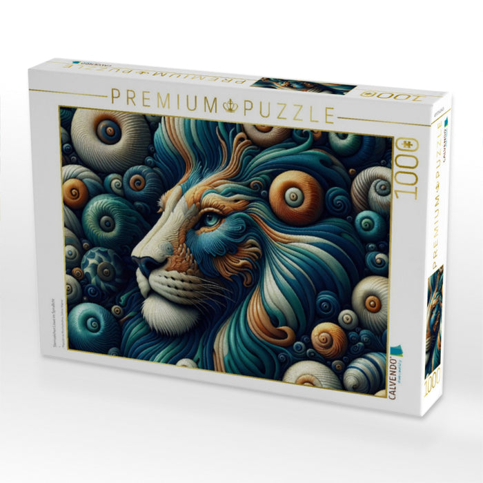 Sternzeichen Löwe im Spirallicht - CALVENDO Foto-Puzzle'