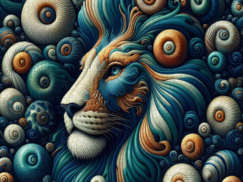 Sternzeichen Löwe im Spirallicht - CALVENDO Foto-Puzzle'