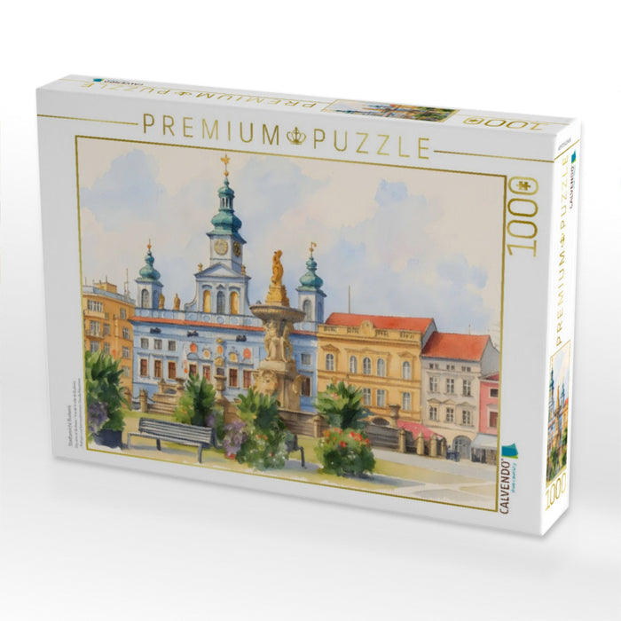 Stadtansicht Budweis - CALVENDO Foto-Puzzle'