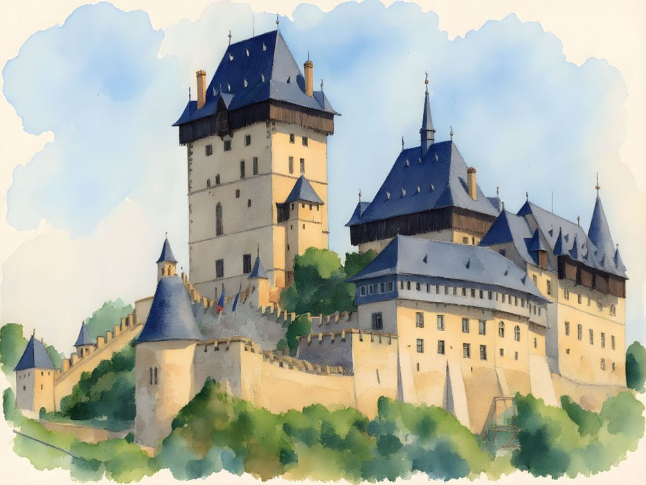 Burg Karlstein - CALVENDO Foto-Puzzle'