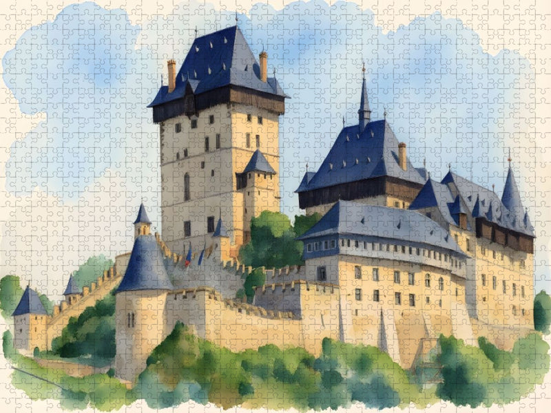 Burg Karlstein - CALVENDO Foto-Puzzle'