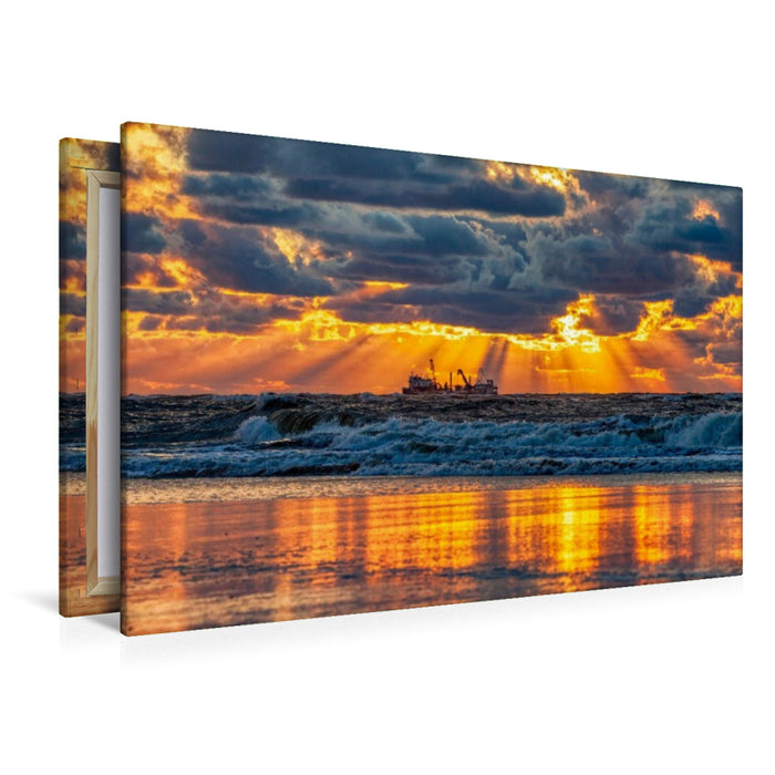 Premium Textil-Leinwand Himmel in Flammen