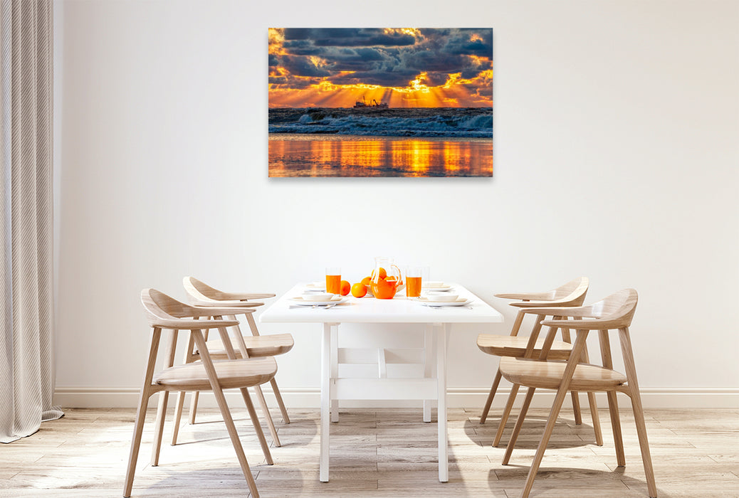 Premium Textil-Leinwand Himmel in Flammen