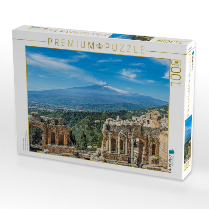 Taormina in Sizilien - CALVENDO Foto-Puzzle'
