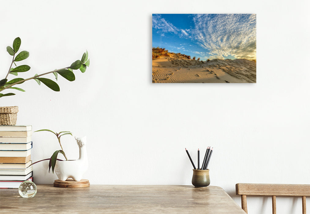 Premium Textil-Leinwand Nordseehimmel in Bewegung