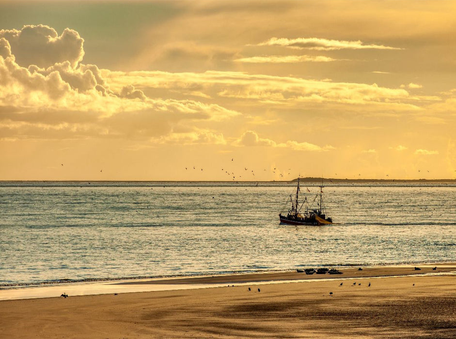 Ruhige Wellen, goldene Luft - CALVENDO Foto-Puzzle'