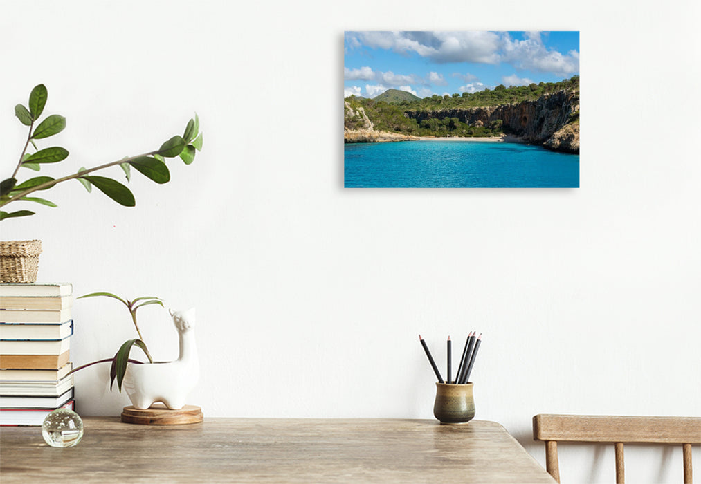 Premium Textil-Leinwand Cala Magraner Bucht