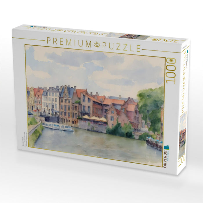 Graslei in Gent - CALVENDO Foto-Puzzle'