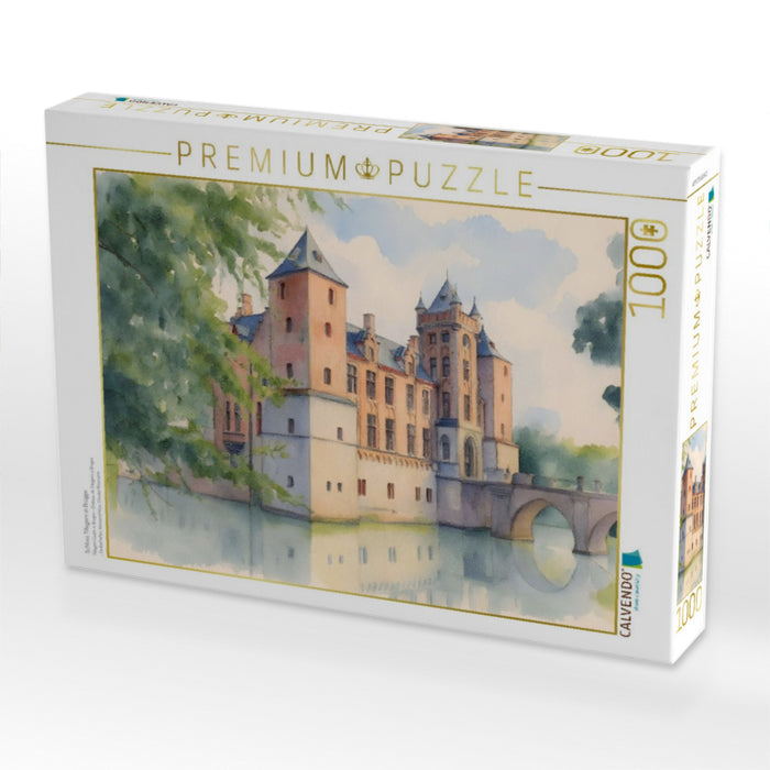Schloss Tillegem in Brügge - CALVENDO Foto-Puzzle'
