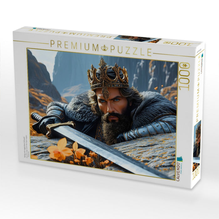 König mit magischem Schwert - CALVENDO Foto-Puzzle'