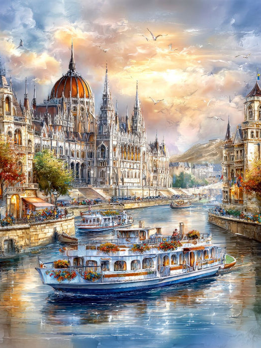 Budapest - Parlamentsgebäude - CALVENDO Foto-Puzzle'