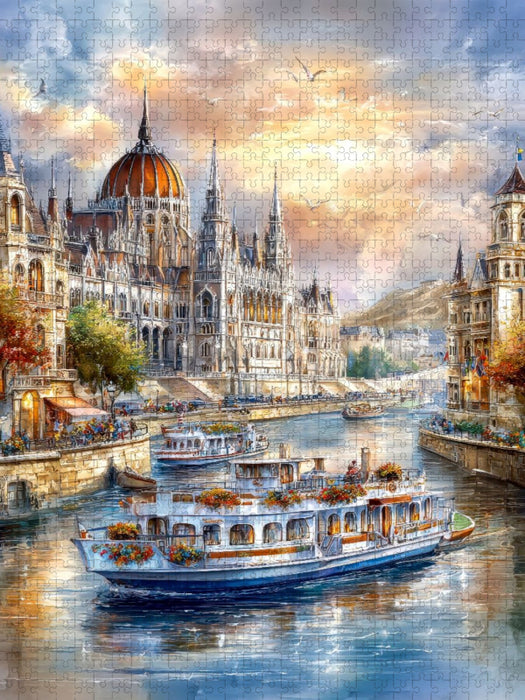 Budapest - Parlamentsgebäude - CALVENDO Foto-Puzzle'