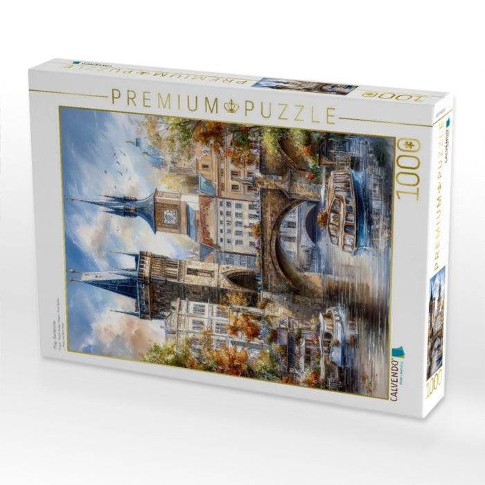 Prag - Karlsbrücke - CALVENDO Foto-Puzzle'