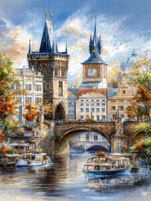 Prag - Karlsbrücke - CALVENDO Foto-Puzzle'