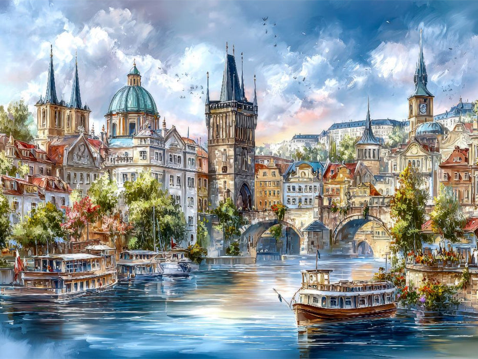 Prag - Karlsbrücke - CALVENDO Foto-Puzzle'