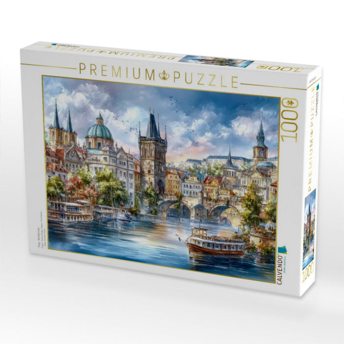 Prag - Karlsbrücke - CALVENDO Foto-Puzzle'