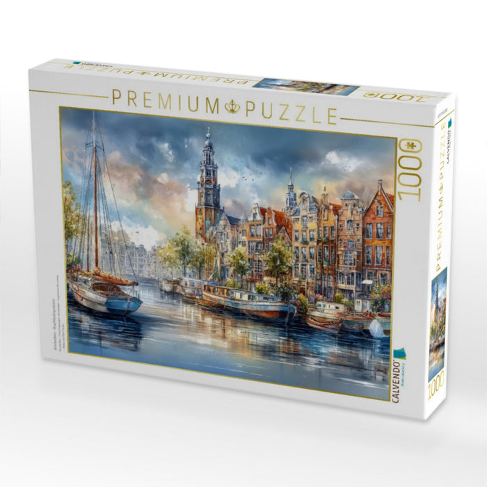 Amsterdam - Grachtenimpression - CALVENDO Foto-Puzzle'