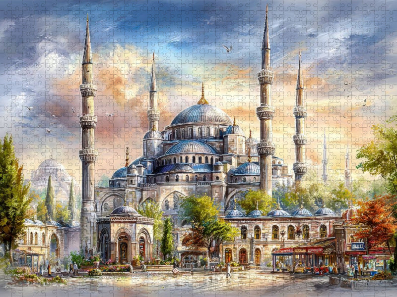 Istanbul - Sultan Ahmed-Moschee - CALVENDO Foto-Puzzle'