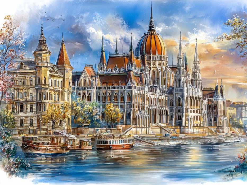 Budapest - Parlamentsgebäude - CALVENDO Foto-Puzzle'