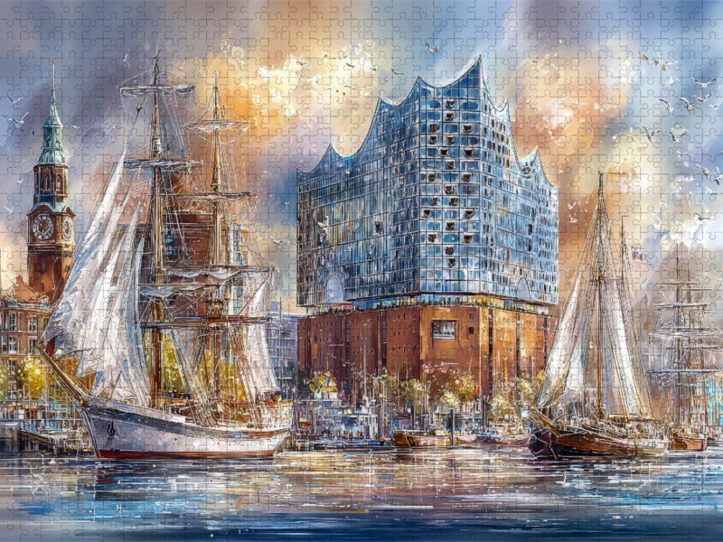 Hamburg - Elbphilharmonie - CALVENDO Foto-Puzzle'