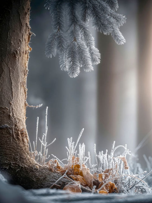 Glitzernde Eiskristalle zieren die Natur - CALVENDO Foto-Puzzle'