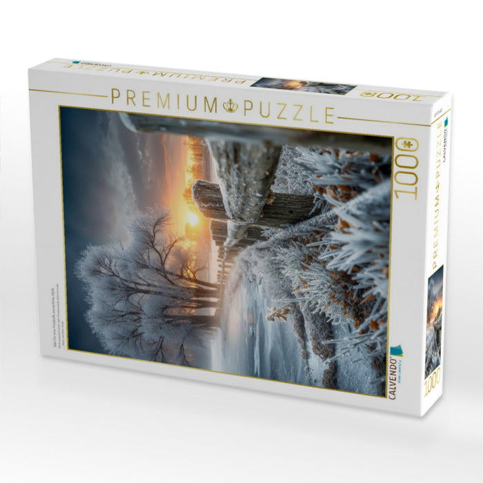 Was für eine friedvolle winterliche Idylle - CALVENDO Foto-Puzzle'