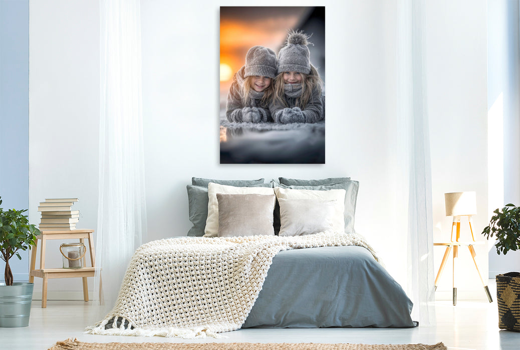 Premium Textil-Leinwand Das Leben ist schön