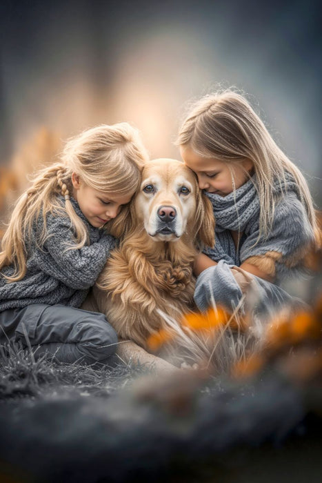 Premium Textil-Leinwand Vertraut und glücklich miteinander - den Moment genießen